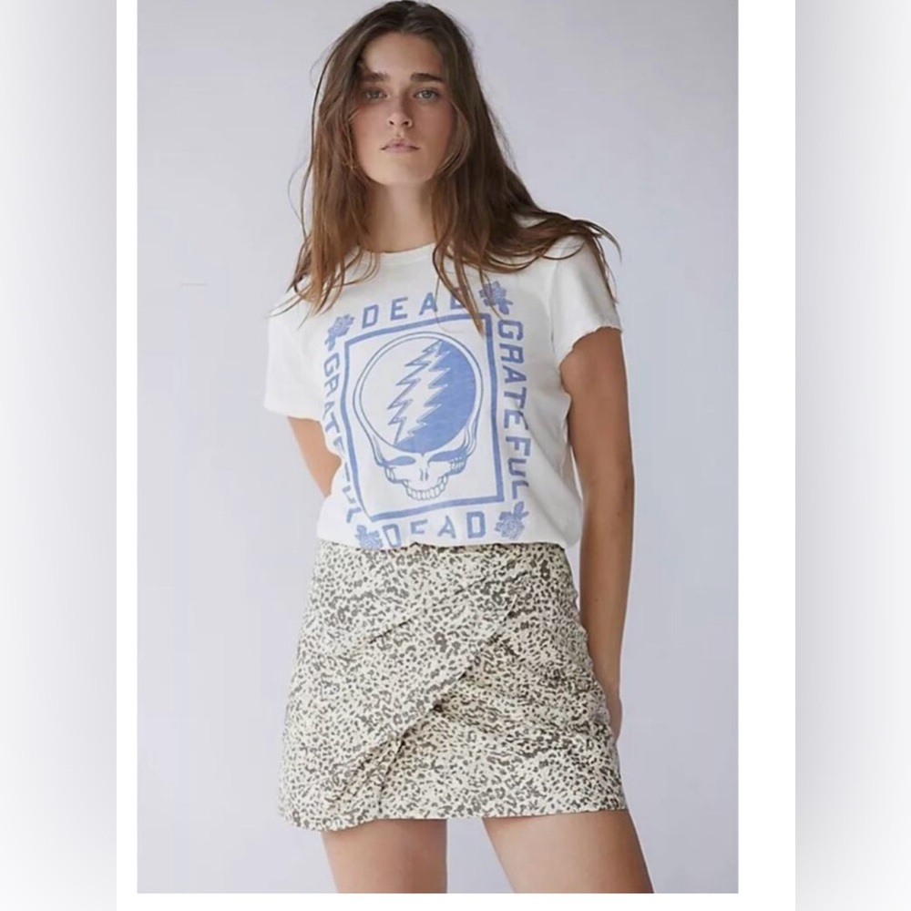 Free People Cream and Black Pencil Skirt